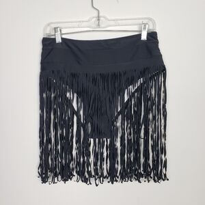 Black Fringe Swim bottom Women's Size Large